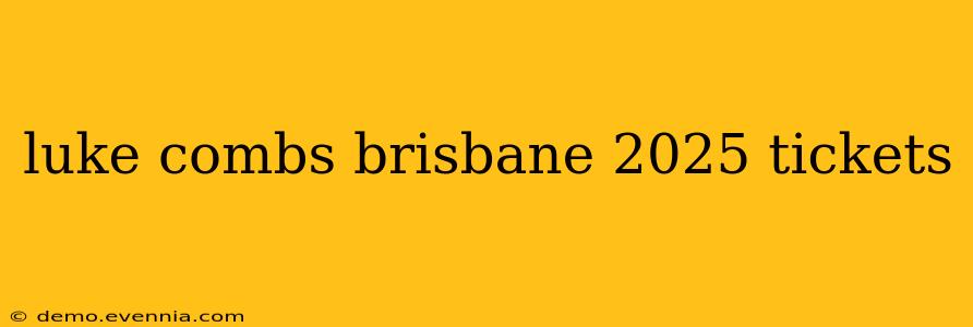 luke combs brisbane 2025 tickets