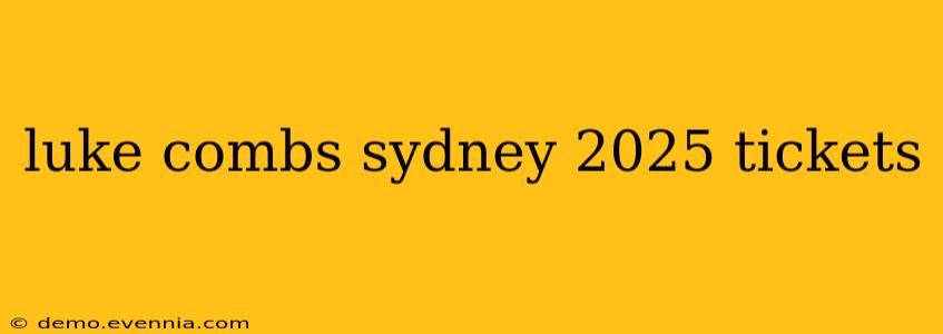 luke combs sydney 2025 tickets