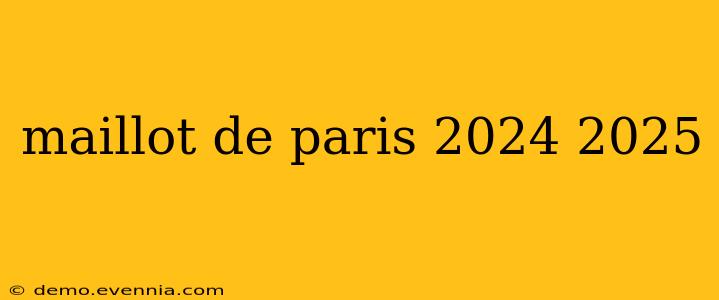 maillot de paris 2024 2025