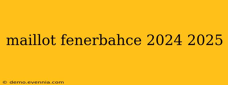 maillot fenerbahce 2024 2025