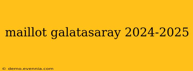 maillot galatasaray 2024-2025