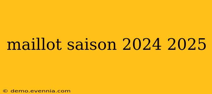 maillot saison 2024 2025