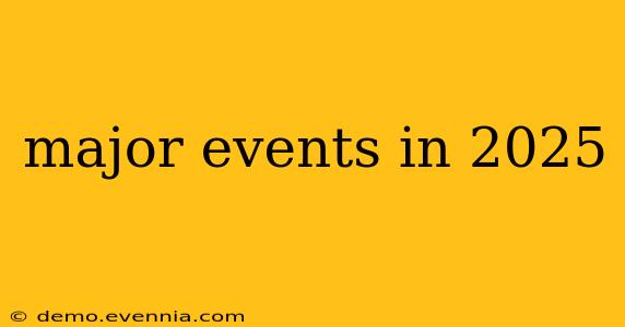 major events in 2025