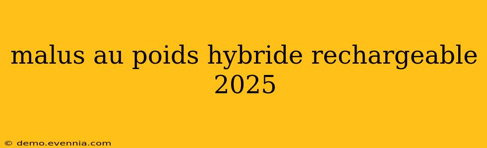 malus au poids hybride rechargeable 2025