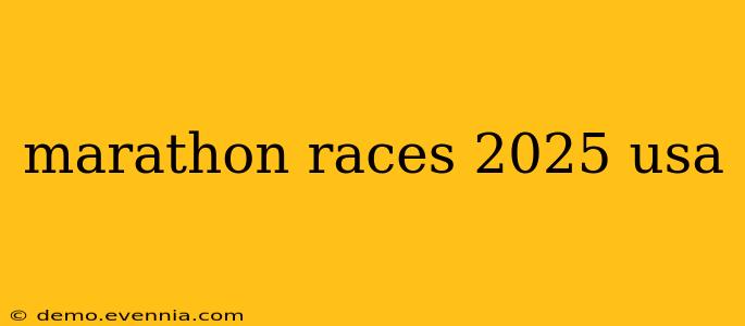 marathon races 2025 usa