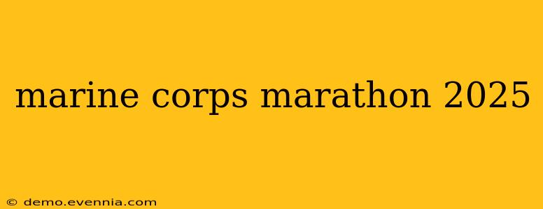 marine corps marathon 2025