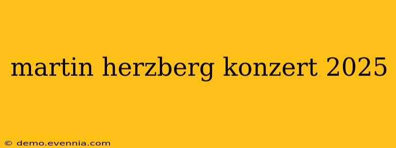 martin herzberg konzert 2025