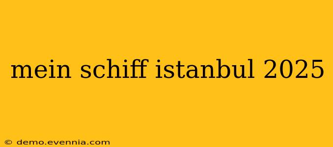 mein schiff istanbul 2025