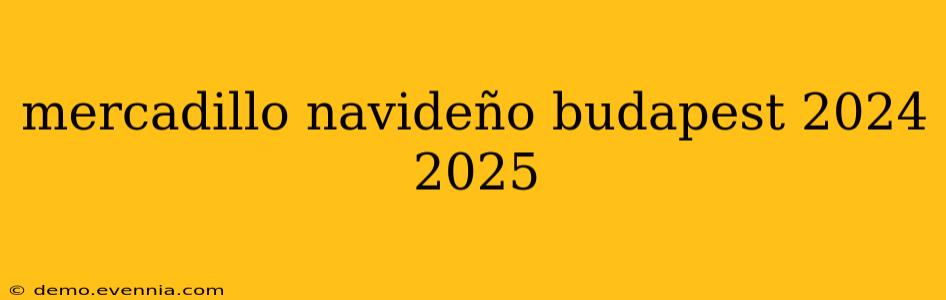 mercadillo navideño budapest 2024 2025