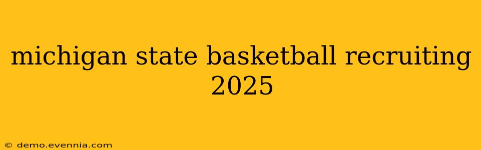 michigan state basketball recruiting 2025