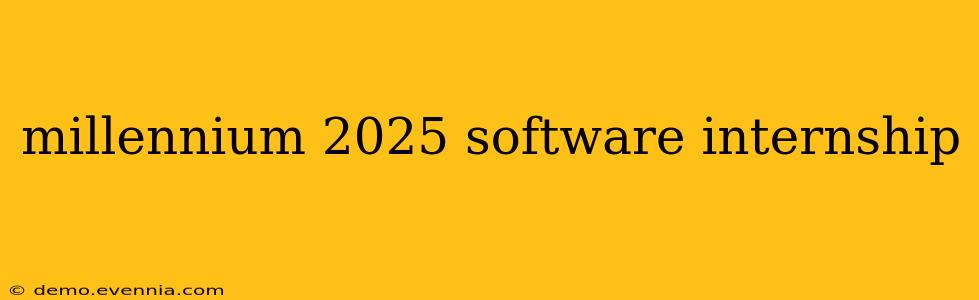 millennium 2025 software internship