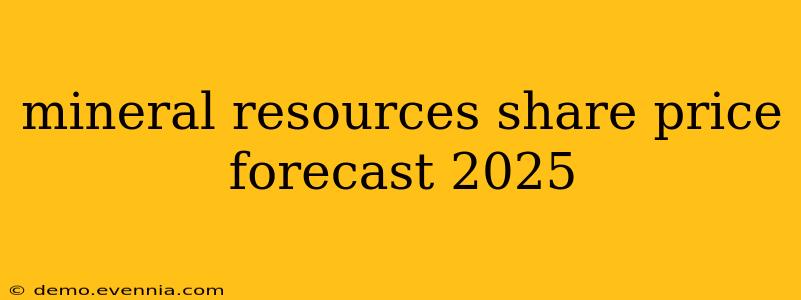 mineral resources share price forecast 2025