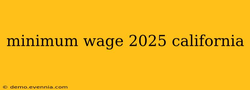 minimum wage 2025 california