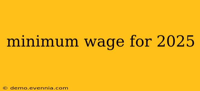 minimum wage for 2025