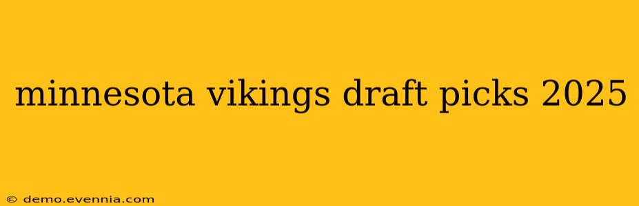 minnesota vikings draft picks 2025