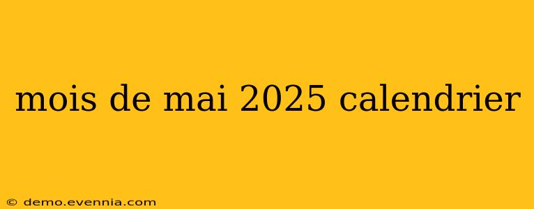 mois de mai 2025 calendrier