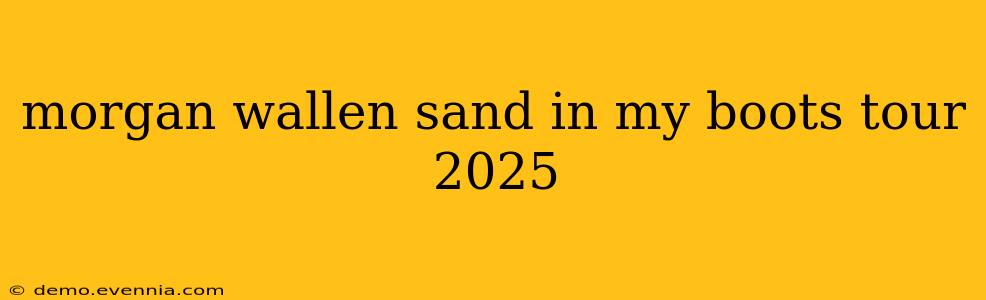 morgan wallen sand in my boots tour 2025