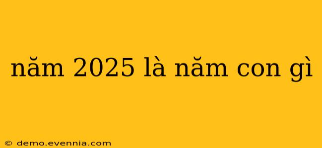 năm 2025 là năm con gì