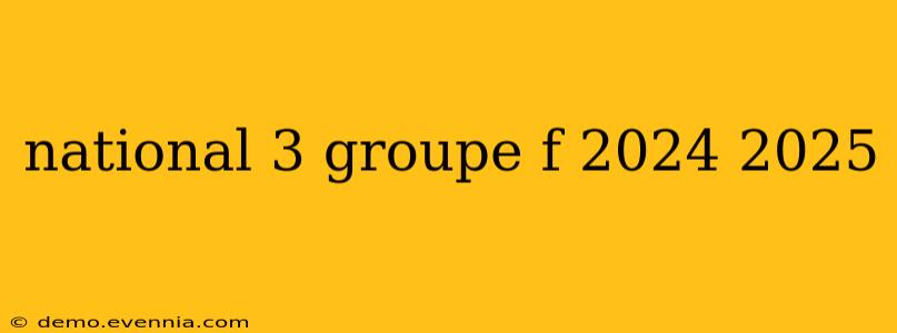 national 3 groupe f 2024 2025