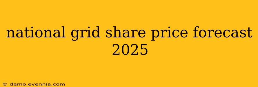 national grid share price forecast 2025