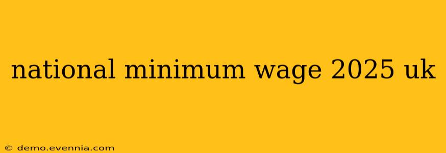 national minimum wage 2025 uk