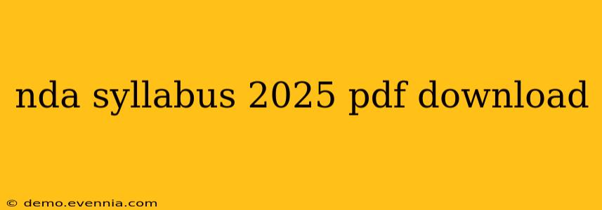 nda syllabus 2025 pdf download