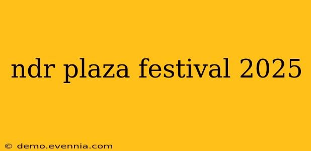 ndr plaza festival 2025