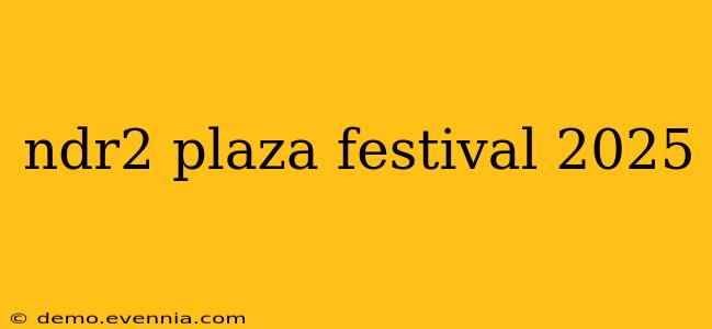 ndr2 plaza festival 2025