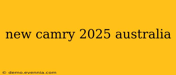 new camry 2025 australia