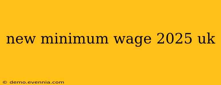 new minimum wage 2025 uk