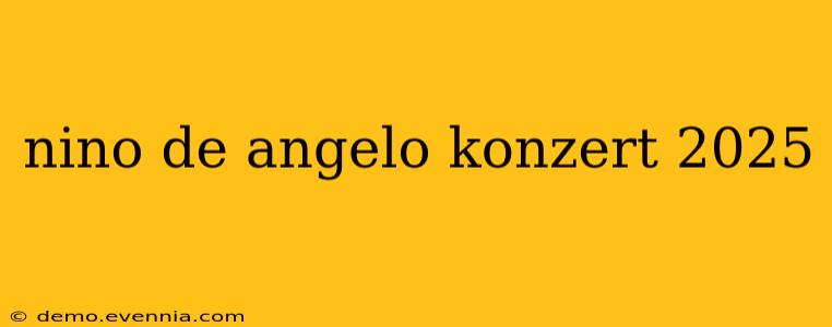 nino de angelo konzert 2025