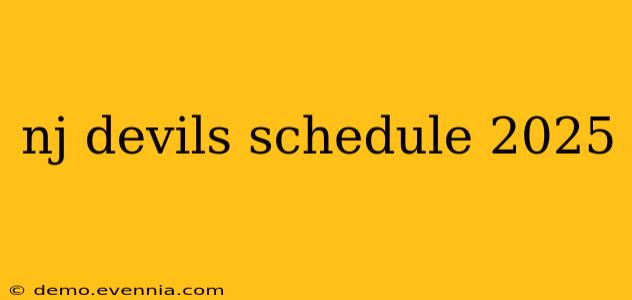 nj devils schedule 2025