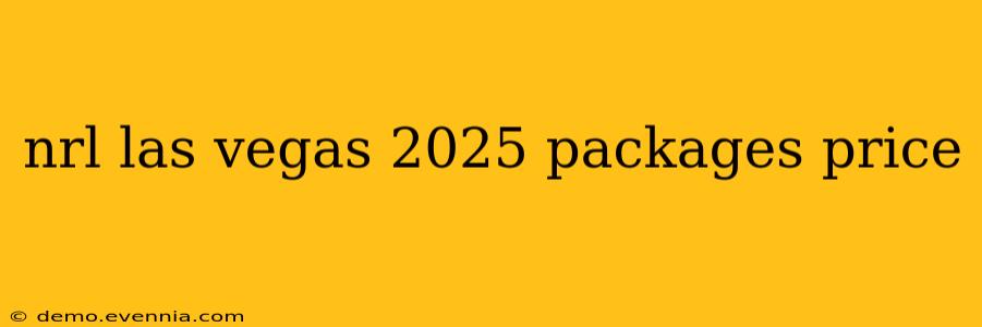 nrl las vegas 2025 packages price