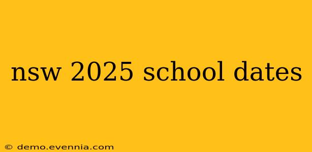 nsw 2025 school dates