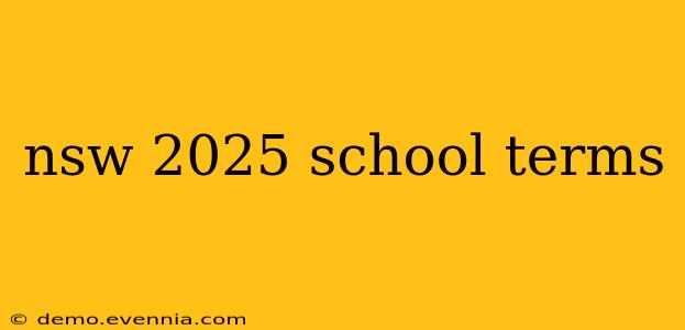 nsw 2025 school terms