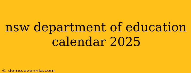 nsw department of education calendar 2025