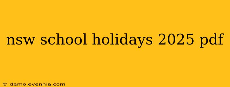 nsw school holidays 2025 pdf