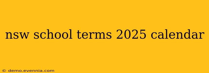 nsw school terms 2025 calendar