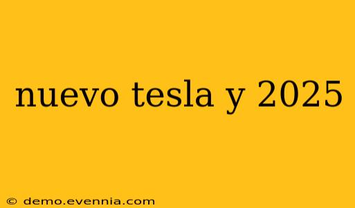 nuevo tesla y 2025