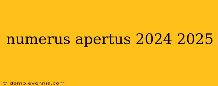 numerus apertus 2024 2025