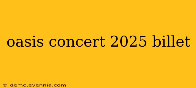 oasis concert 2025 billet