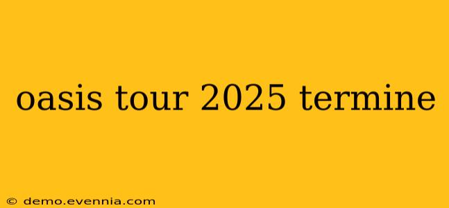 oasis tour 2025 termine