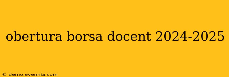 obertura borsa docent 2024-2025