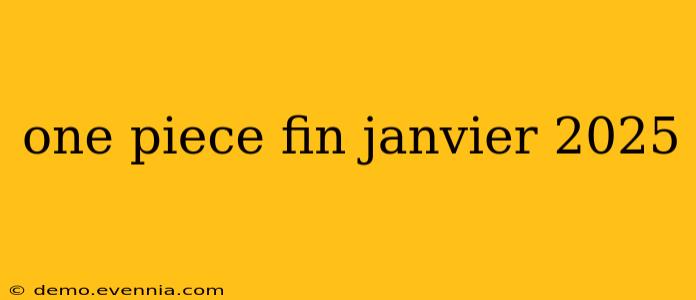 one piece fin janvier 2025