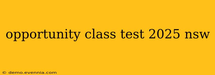 opportunity class test 2025 nsw