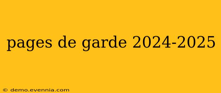 pages de garde 2024-2025