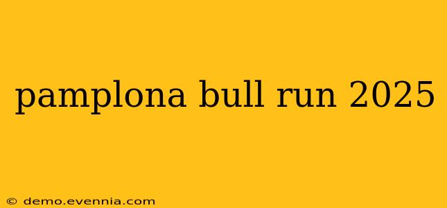 pamplona bull run 2025