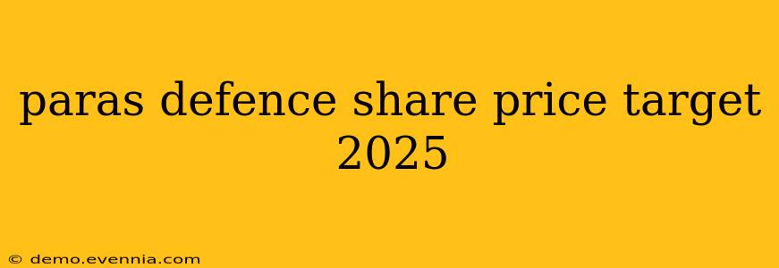 paras defence share price target 2025