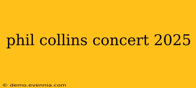 phil collins concert 2025