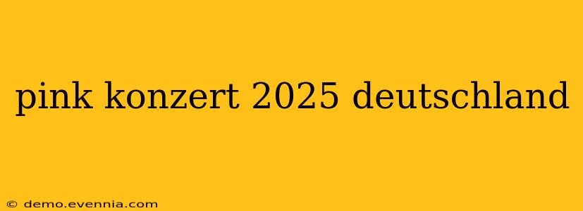 pink konzert 2025 deutschland